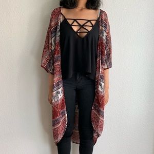 Live 4 Truth. Elephant Print Kimono.